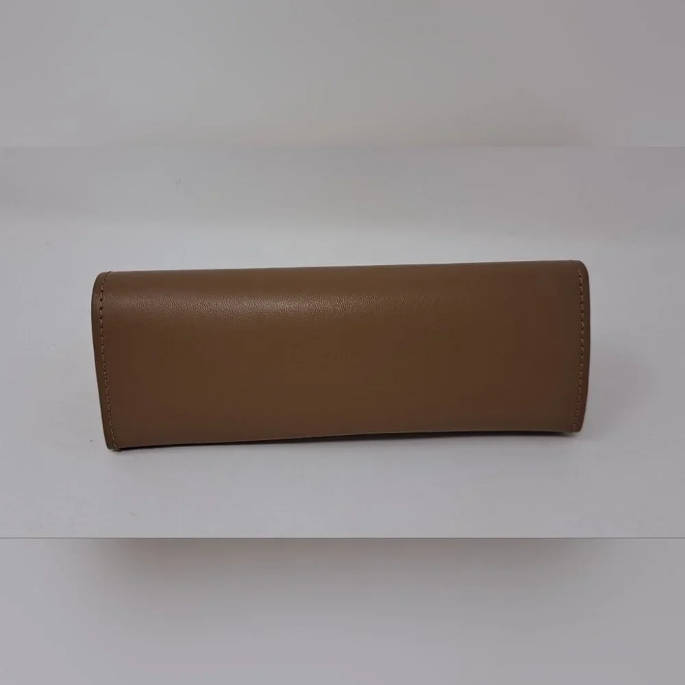 NWOT Burberry Sunglasses Case XL Brown Leather Authentic 7